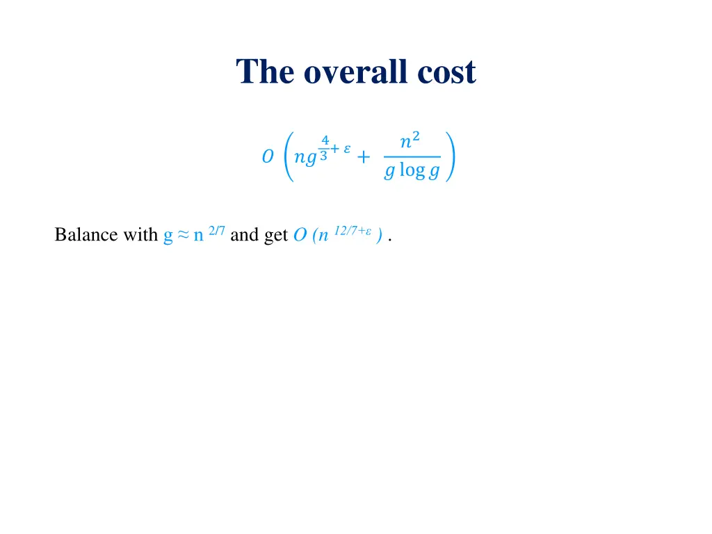 the overall cost