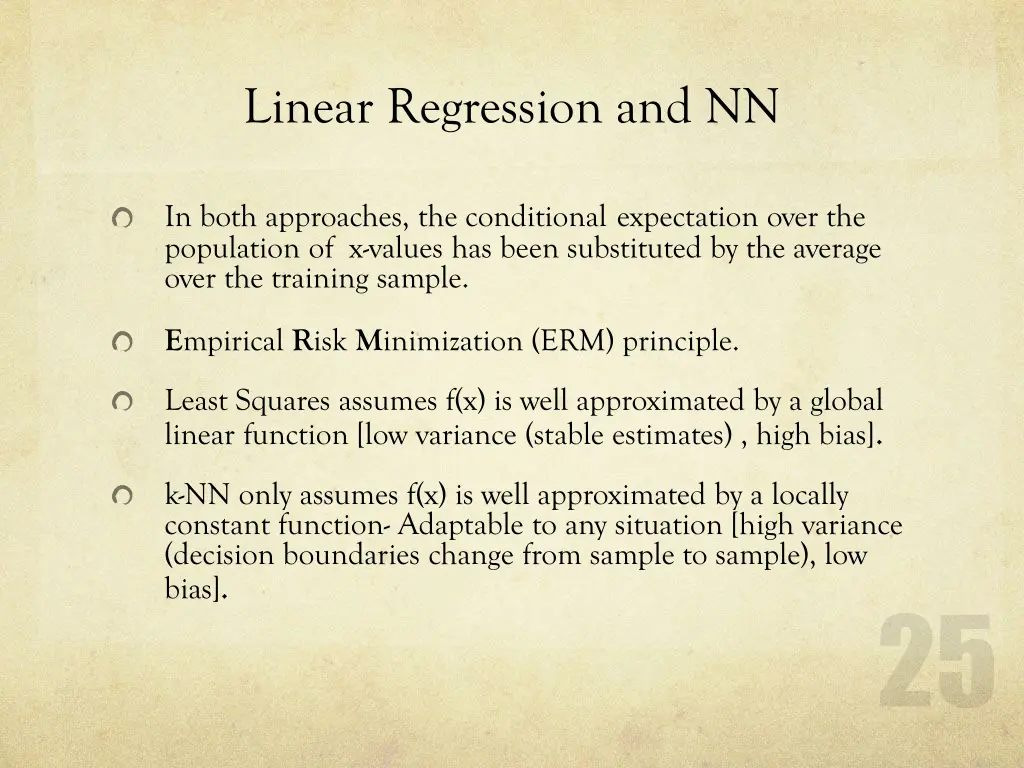 linear regression and nn