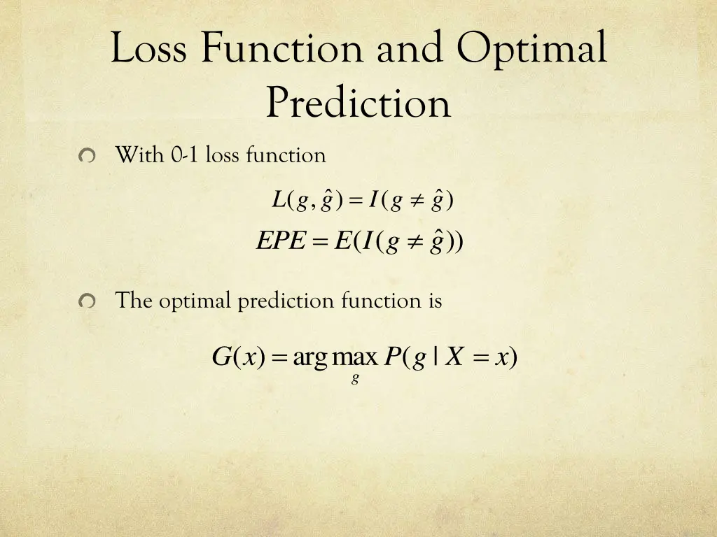 loss function and optimal prediction 2