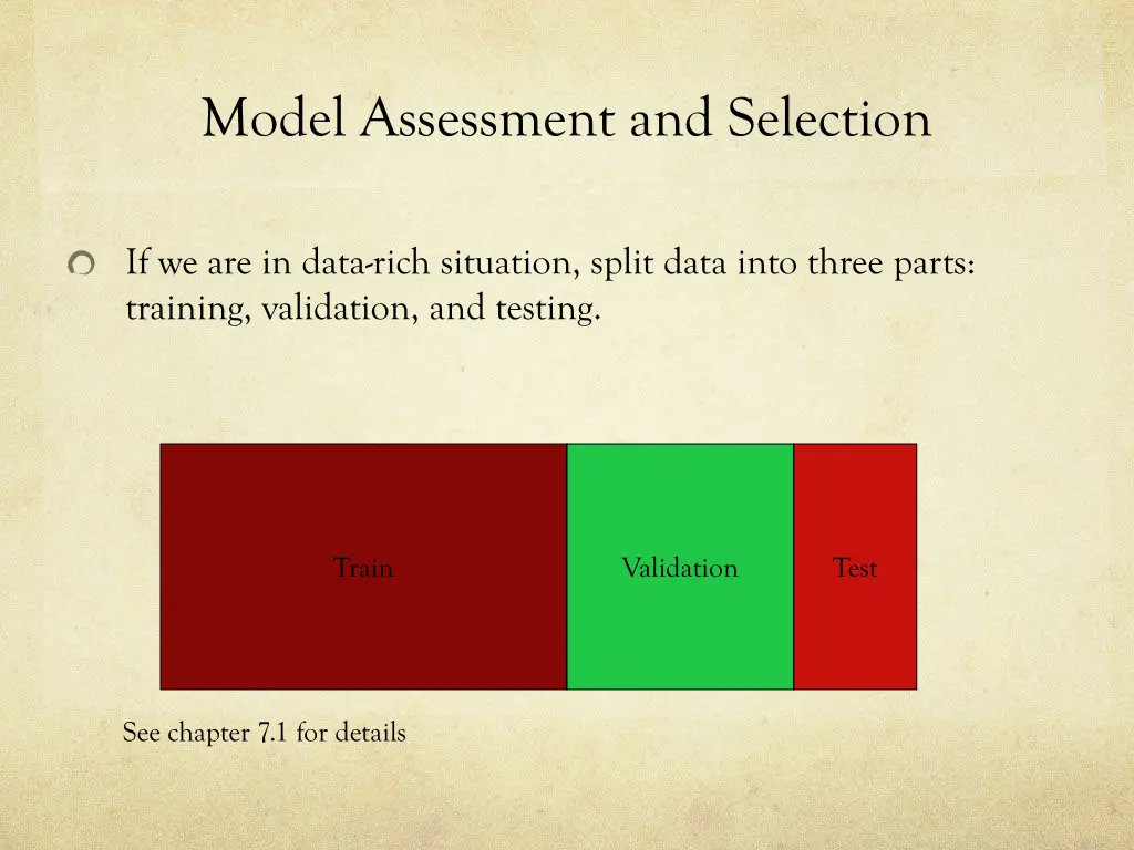 model assessment and selection