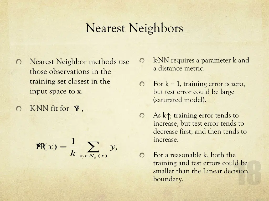 nearest neighbors