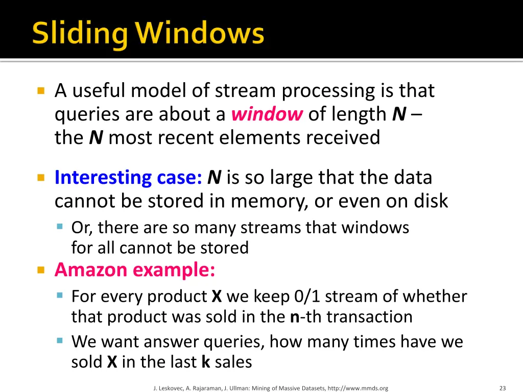 a useful model of stream processing is that