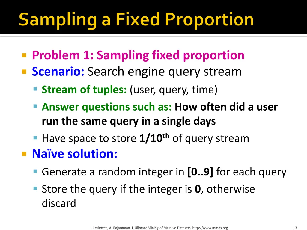 problem 1 sampling fixed proportion scenario