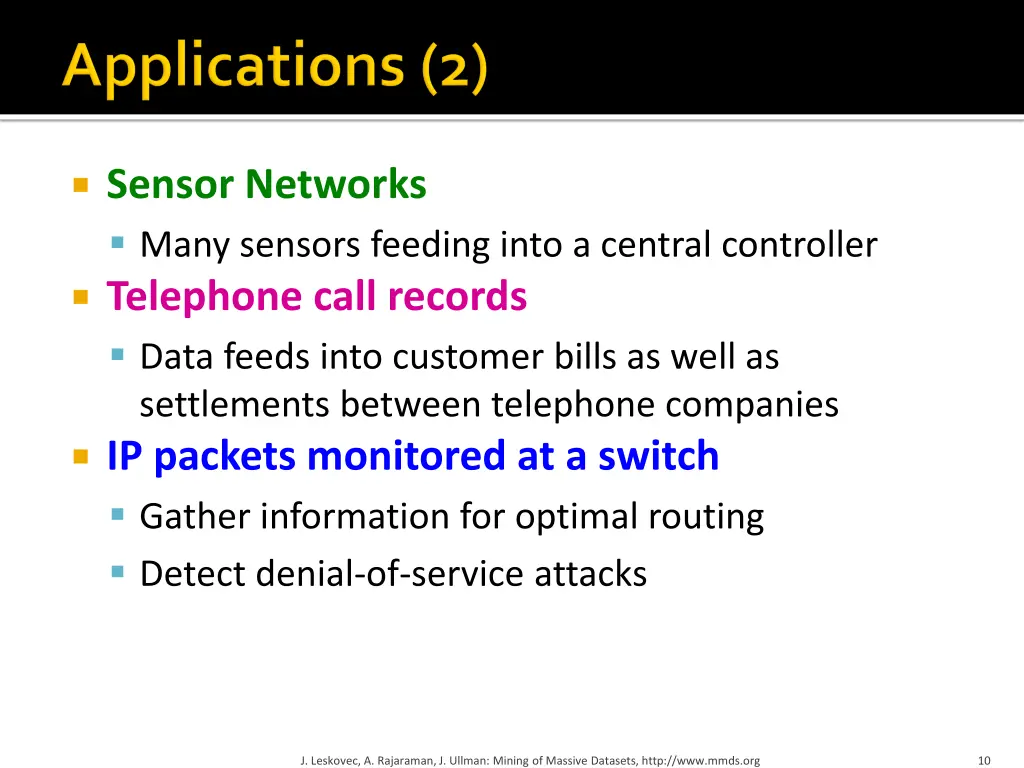 sensor networks many sensors feeding into