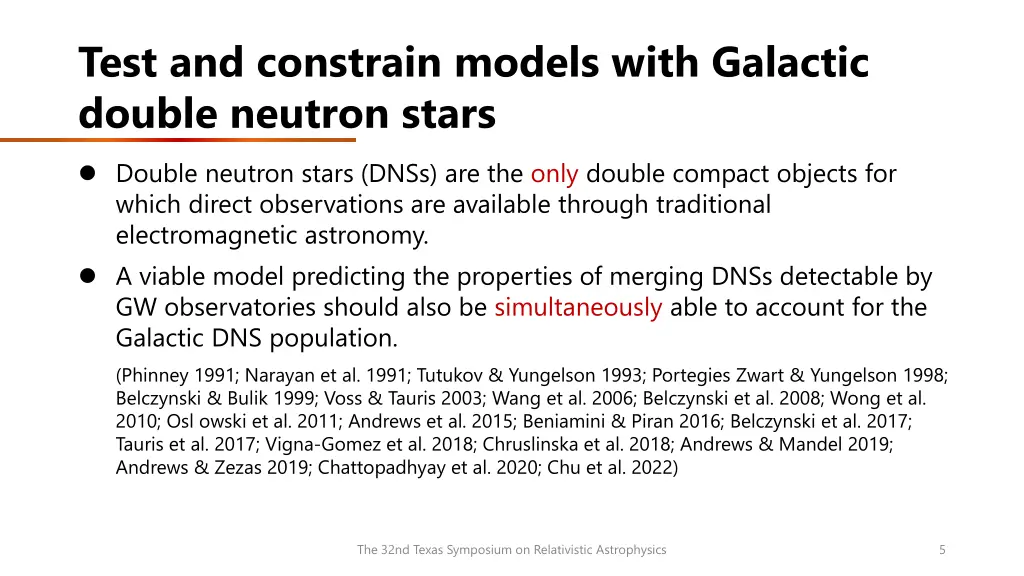 test and constrain models with galactic double