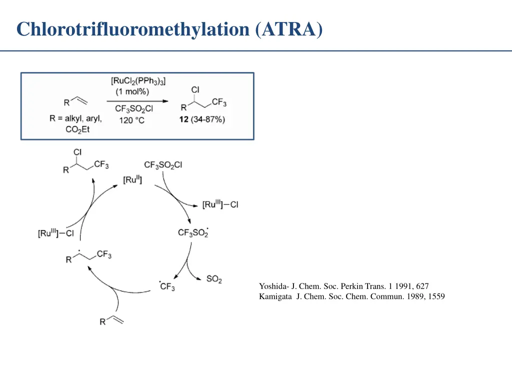 chlorotrifluoromethylation atra