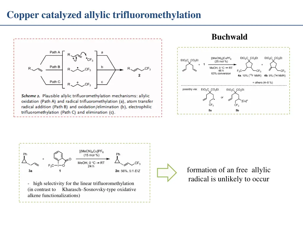 copper catalyzed allylic trifluoromethylation 1