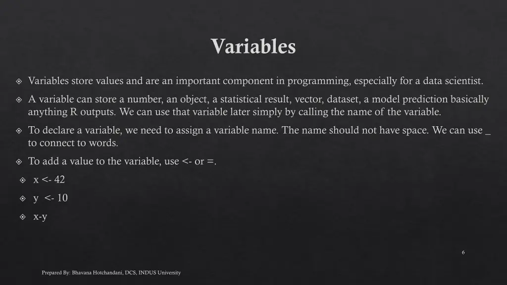 variables