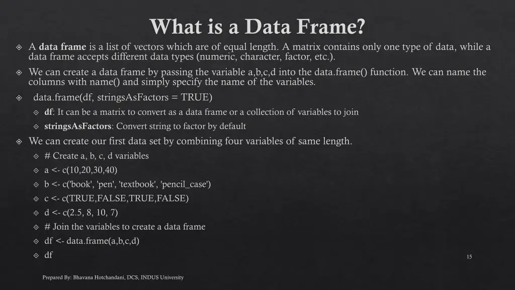 what is a data frame