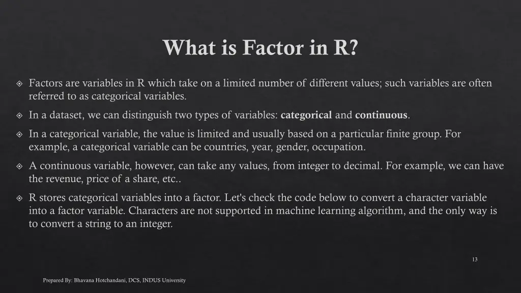 what is factor in r