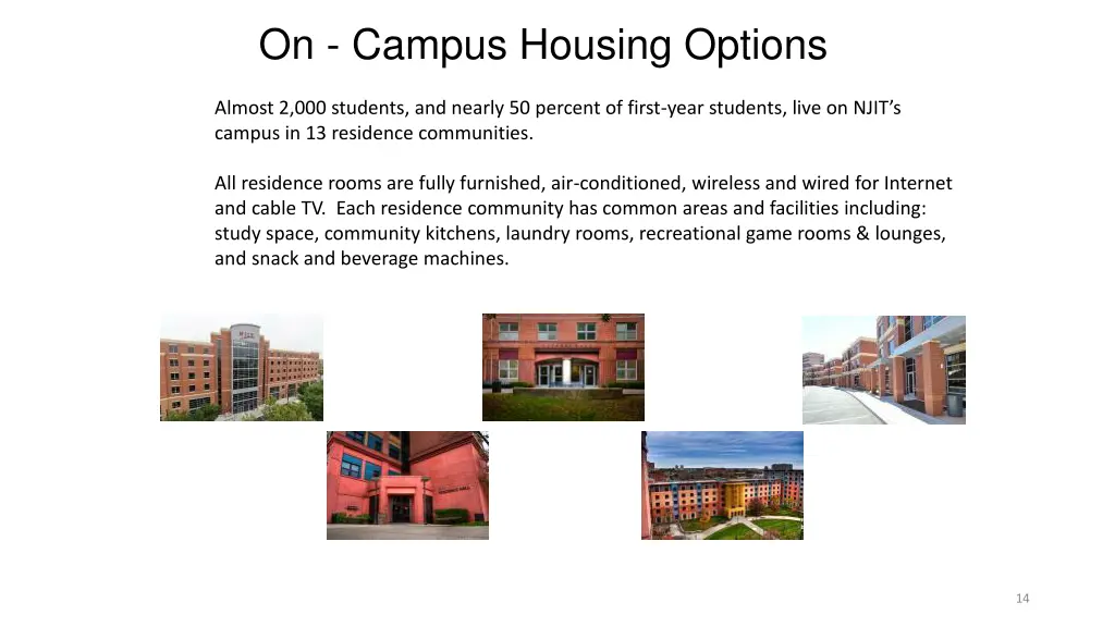 on campus housing options