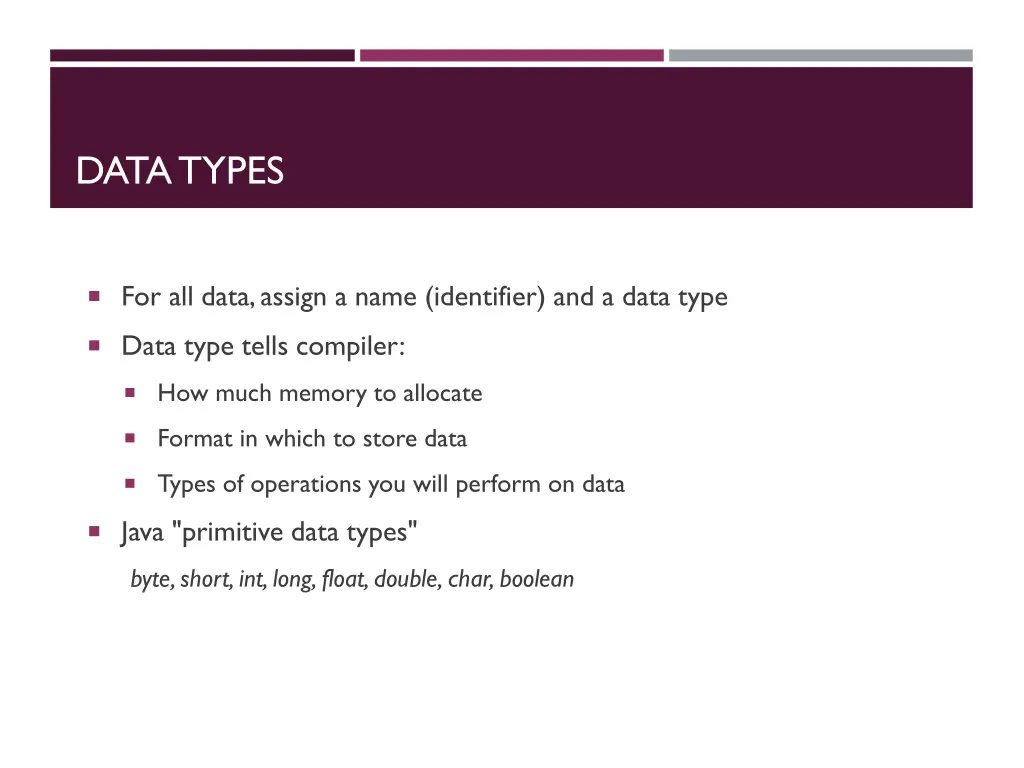 data types