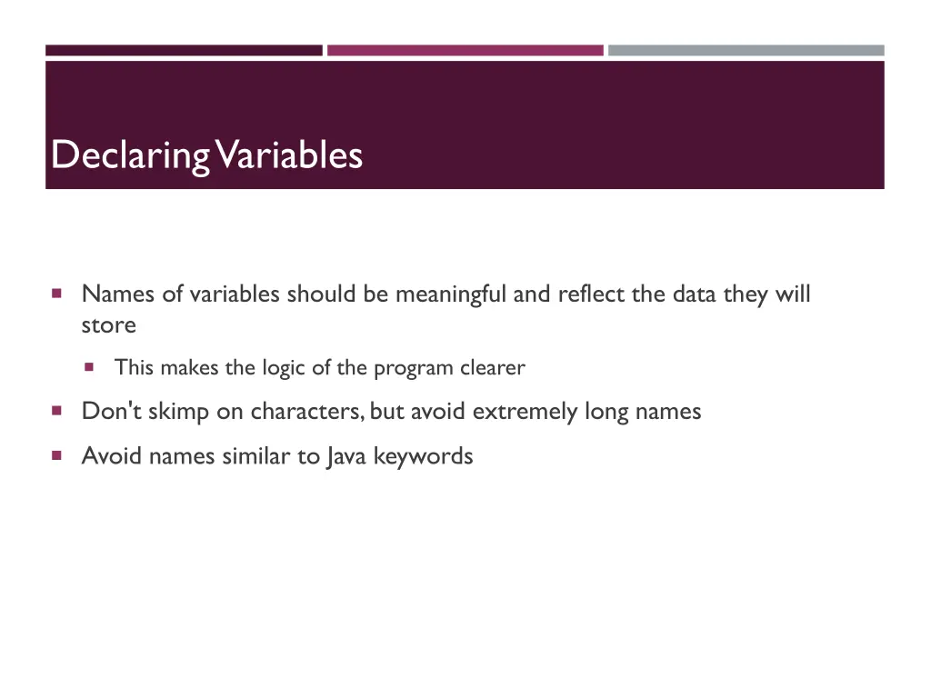 declaring variables 1