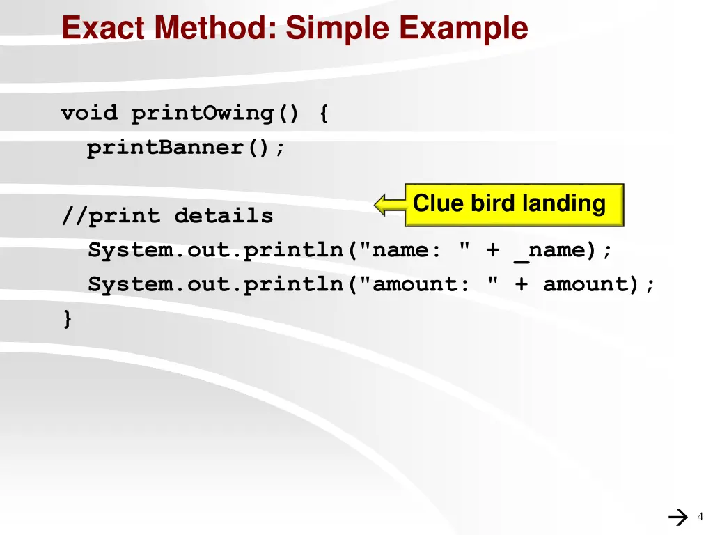 exact method simple example