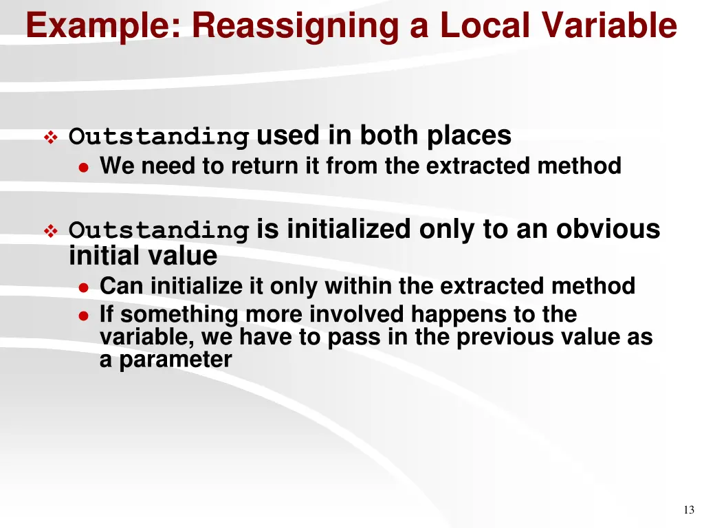 example reassigning a local variable