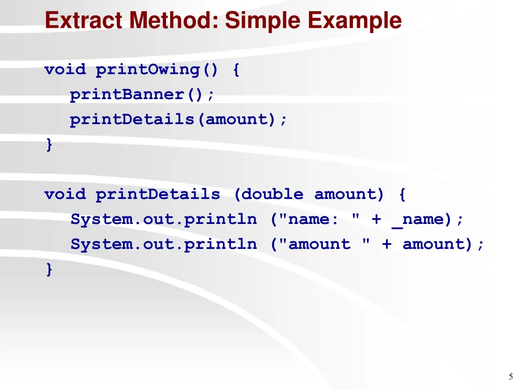 extract method simple example