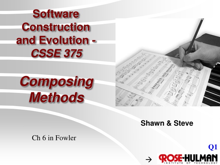 software construction and evolution csse 375