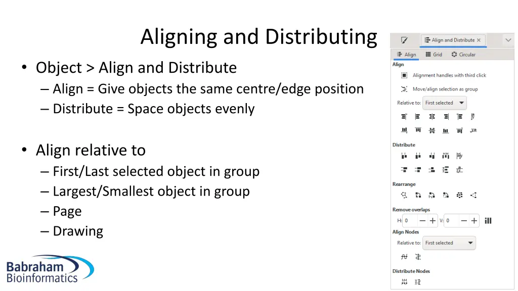 aligning and distributing