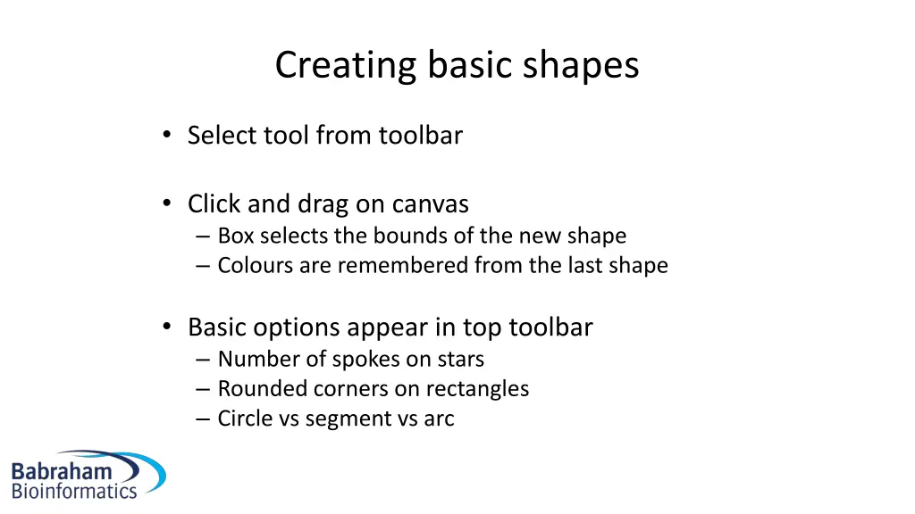 creating basic shapes