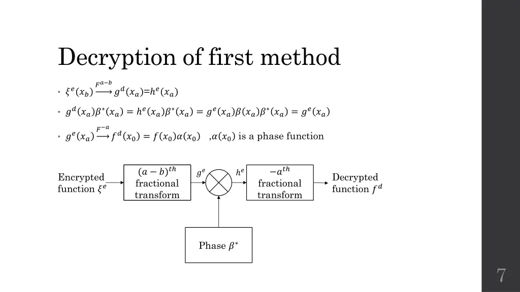 decryption of first method