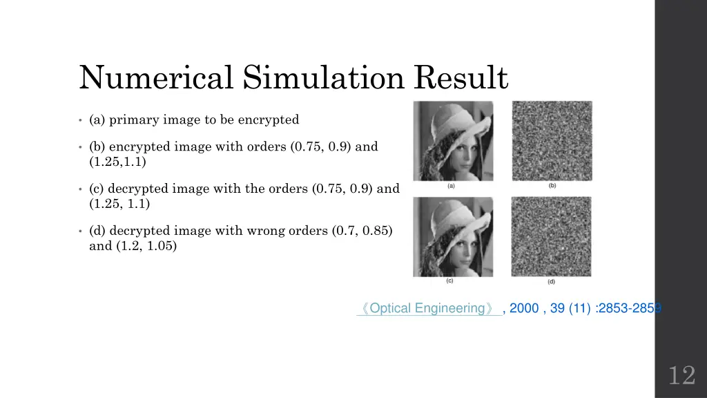 numerical simulation result