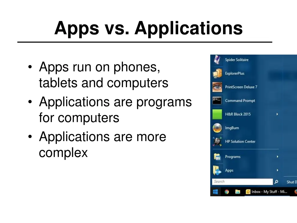 apps vs applications