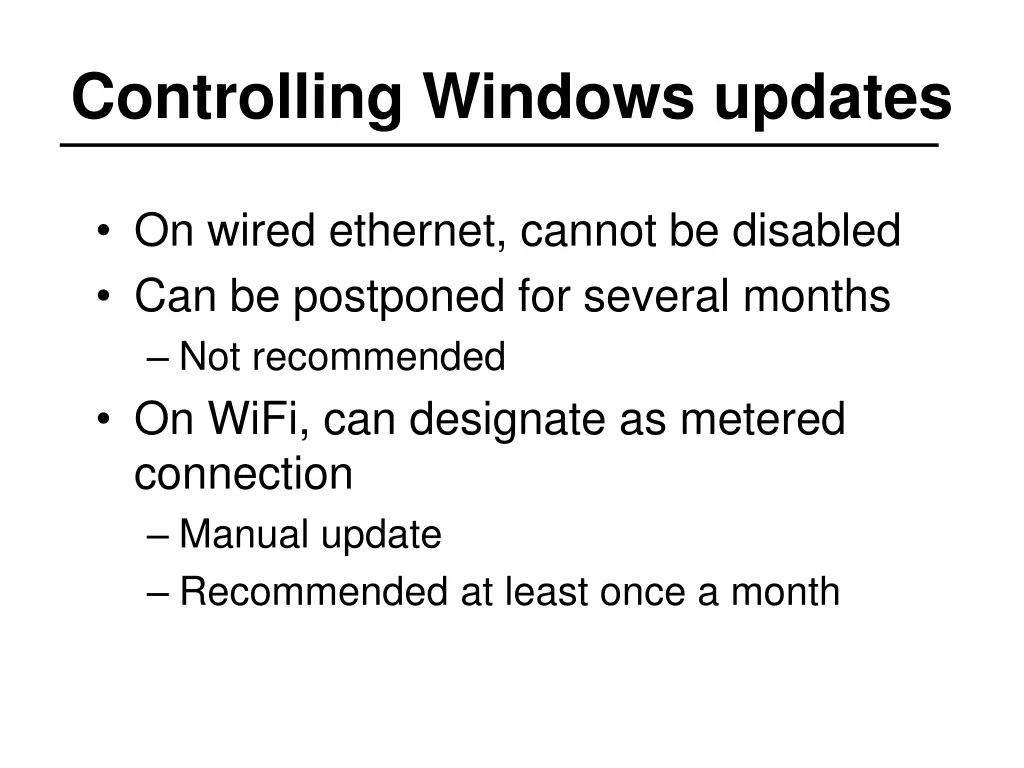 controlling windows updates