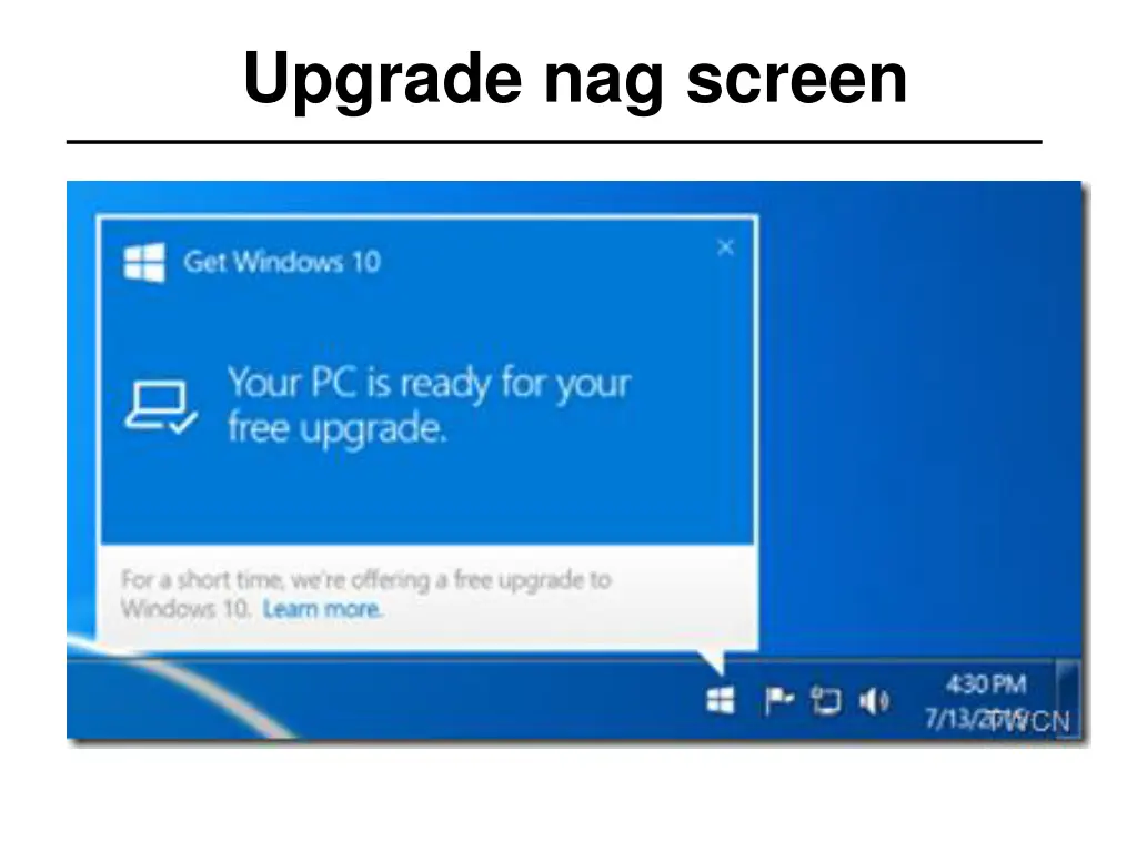 upgrade nag screen 1