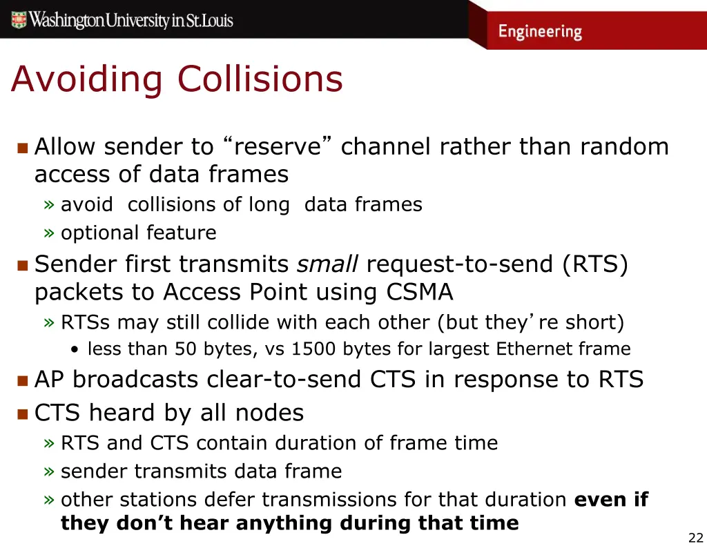 avoiding collisions