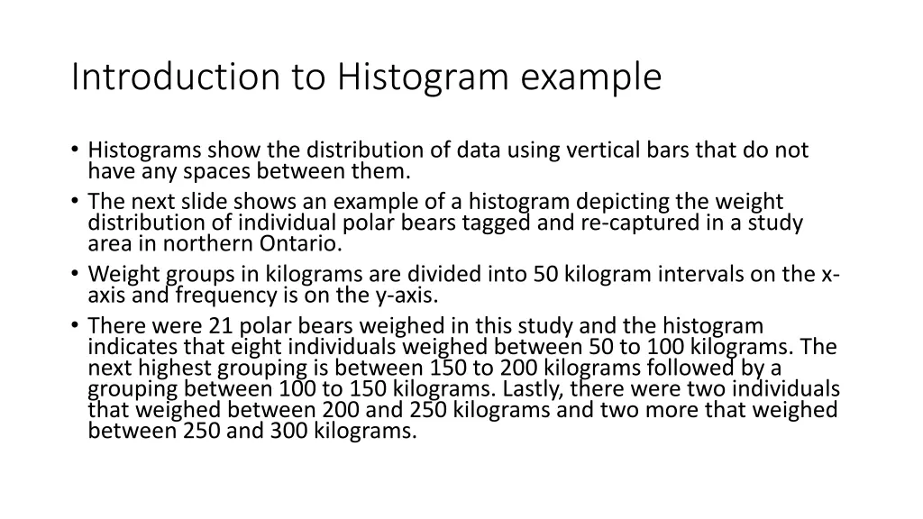 introduction to histogram example