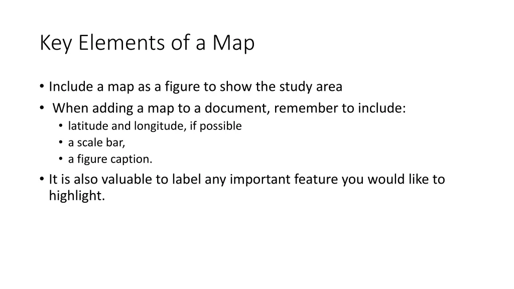 key elements of a map