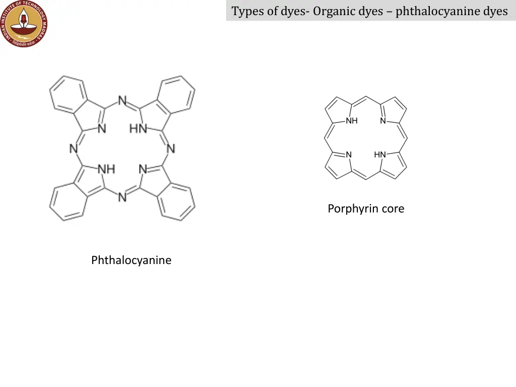 types of dyes organic dyes phthalocyanine dyes