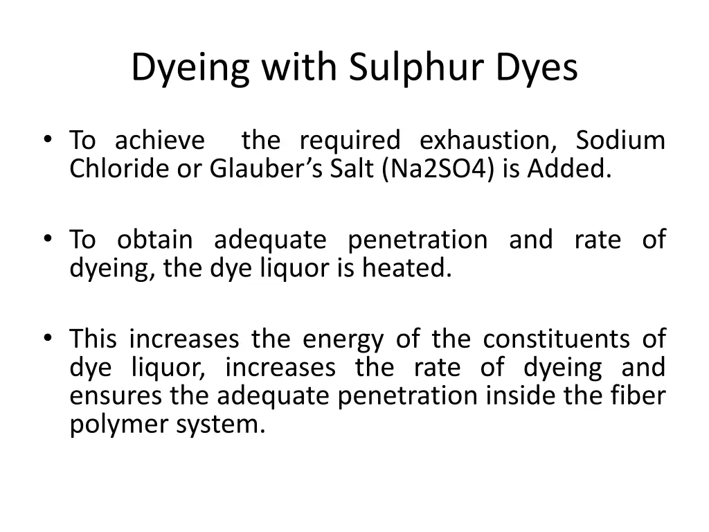 dyeing with sulphur dyes 1