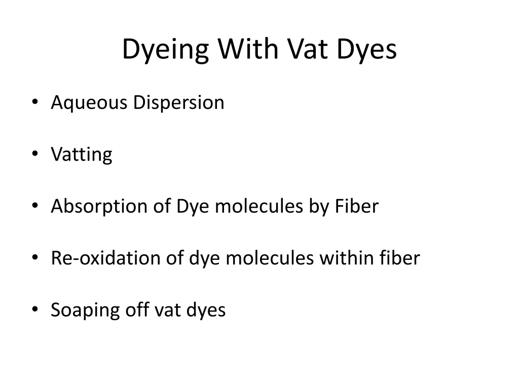 dyeing with vat dyes