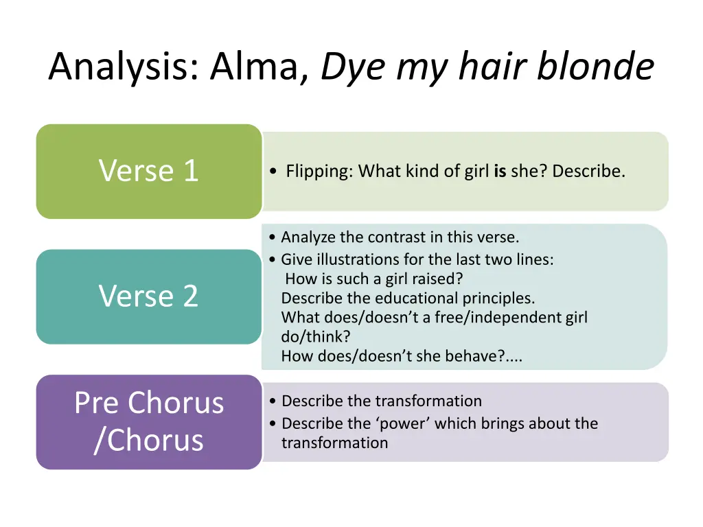 analysis alma dye my hair blonde