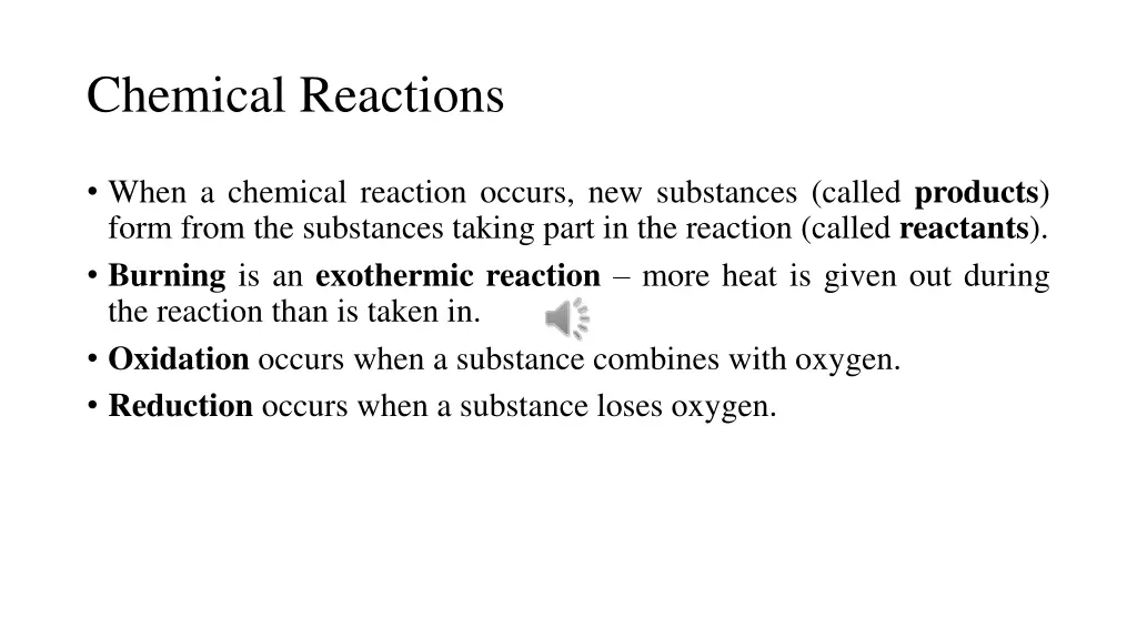 chemical reactions 1