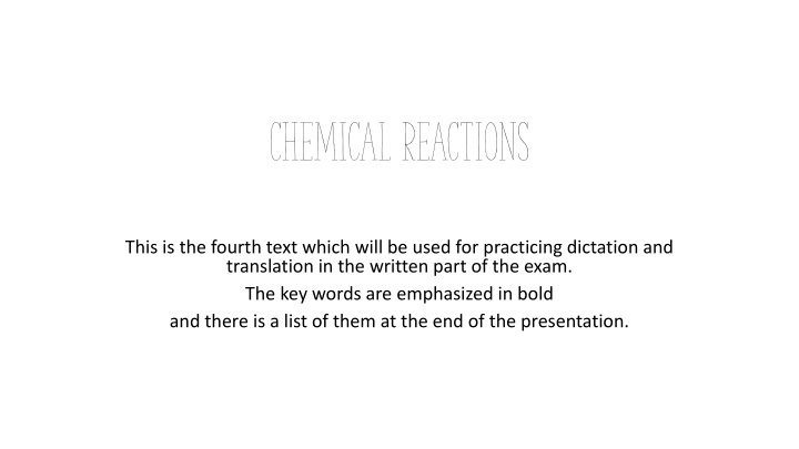 chemical reactions