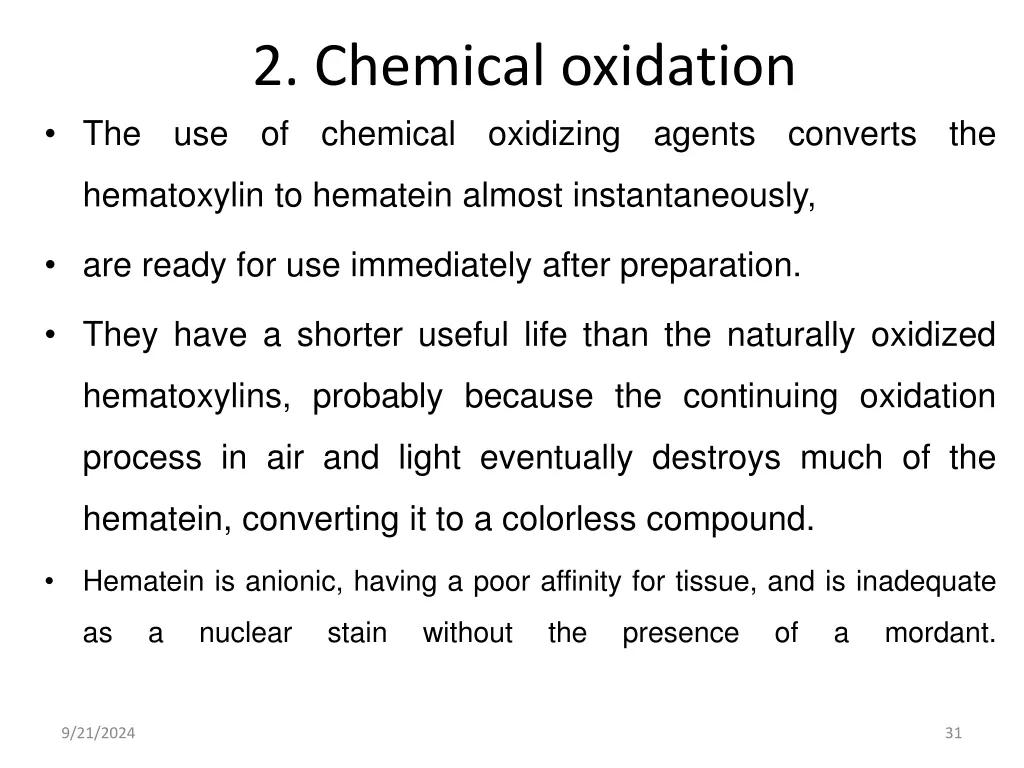 2 chemical oxidation the use of chemical