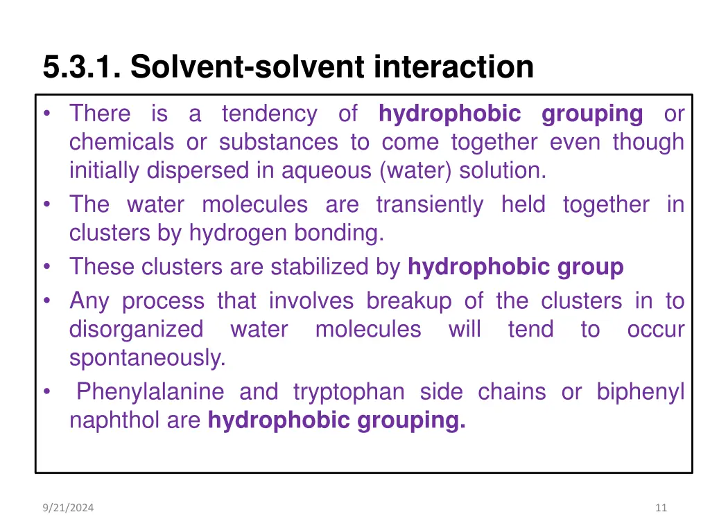 5 3 1 solvent solvent interaction