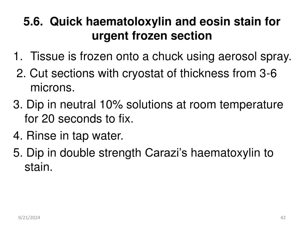 5 6 quick haematoloxylin and eosin stain