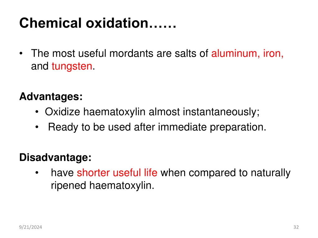 chemical oxidation