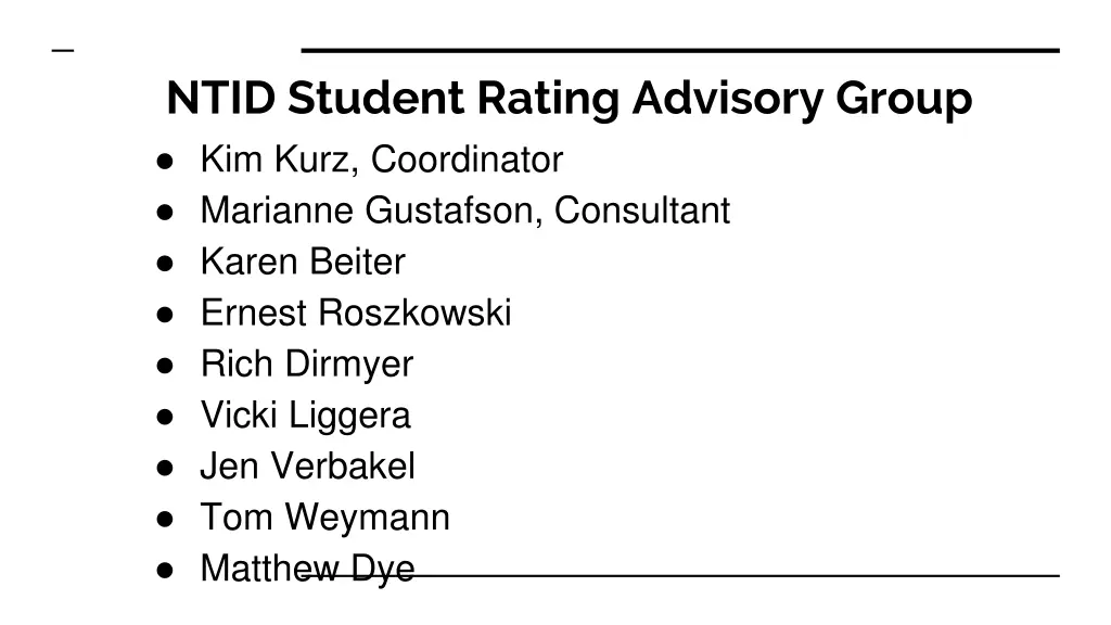 ntid student rating advisory group kim kurz