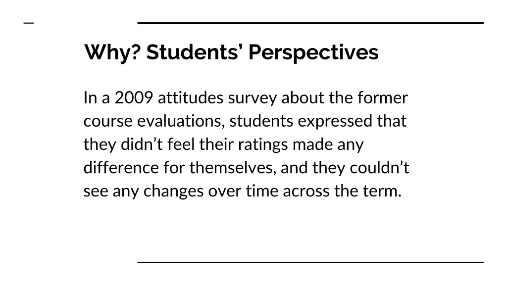 why students perspectives