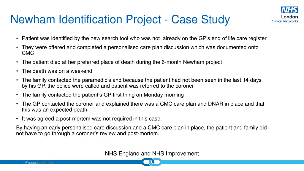 newham identification project case study