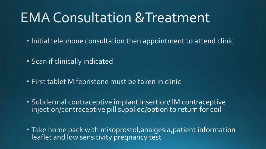 ema consultation treatment