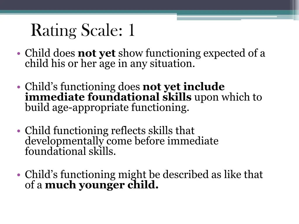 rating scale 1