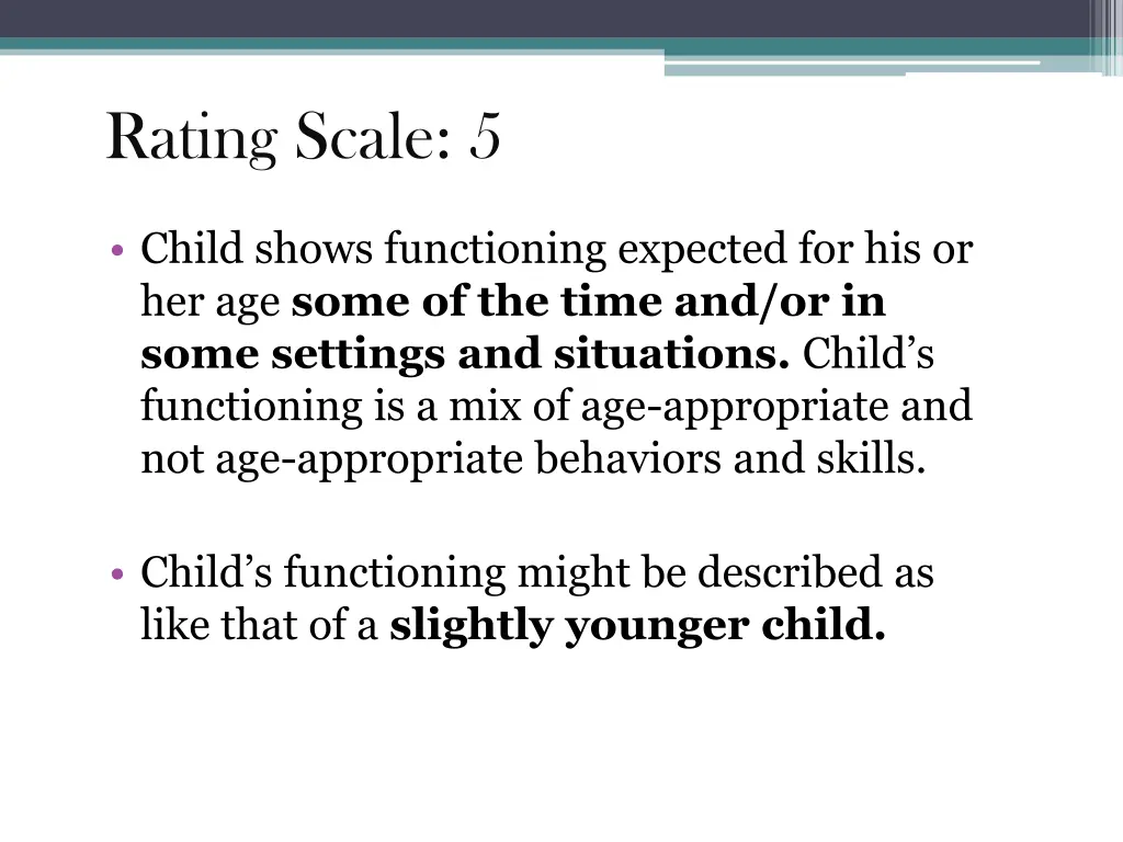 rating scale 5