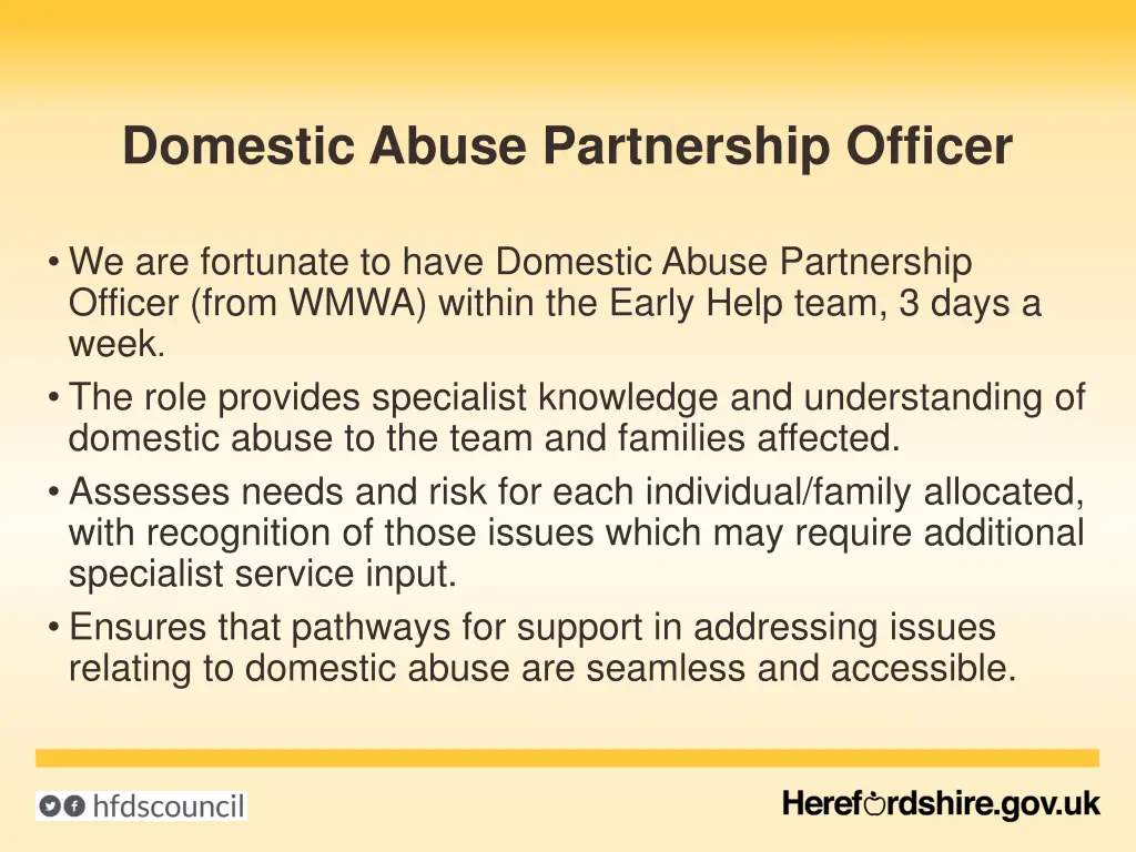 domestic abuse partnership officer