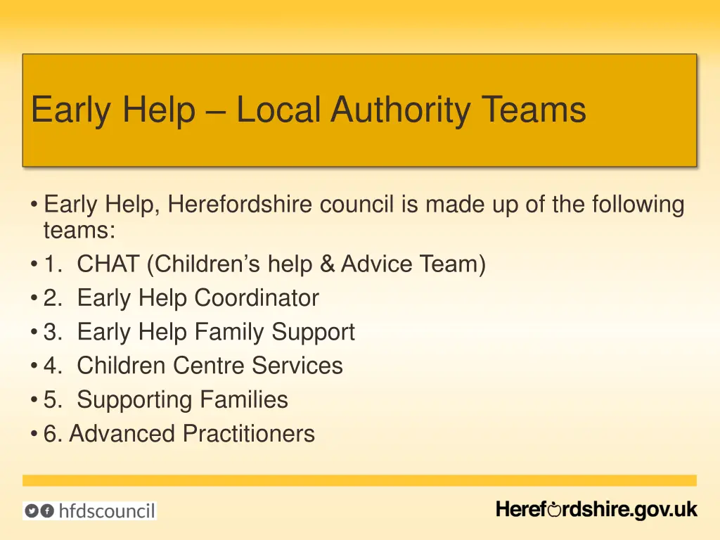 early help local authority teams