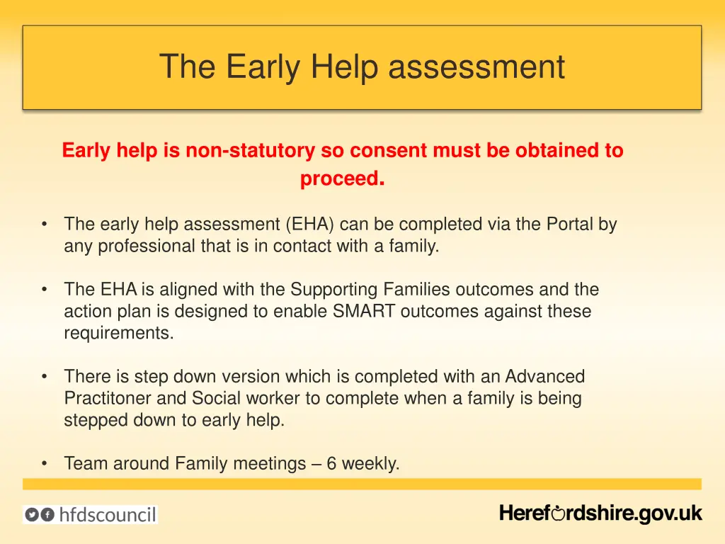 the early help assessment